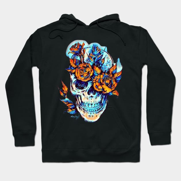 Skull Flowers Hoodie by Lees Tees